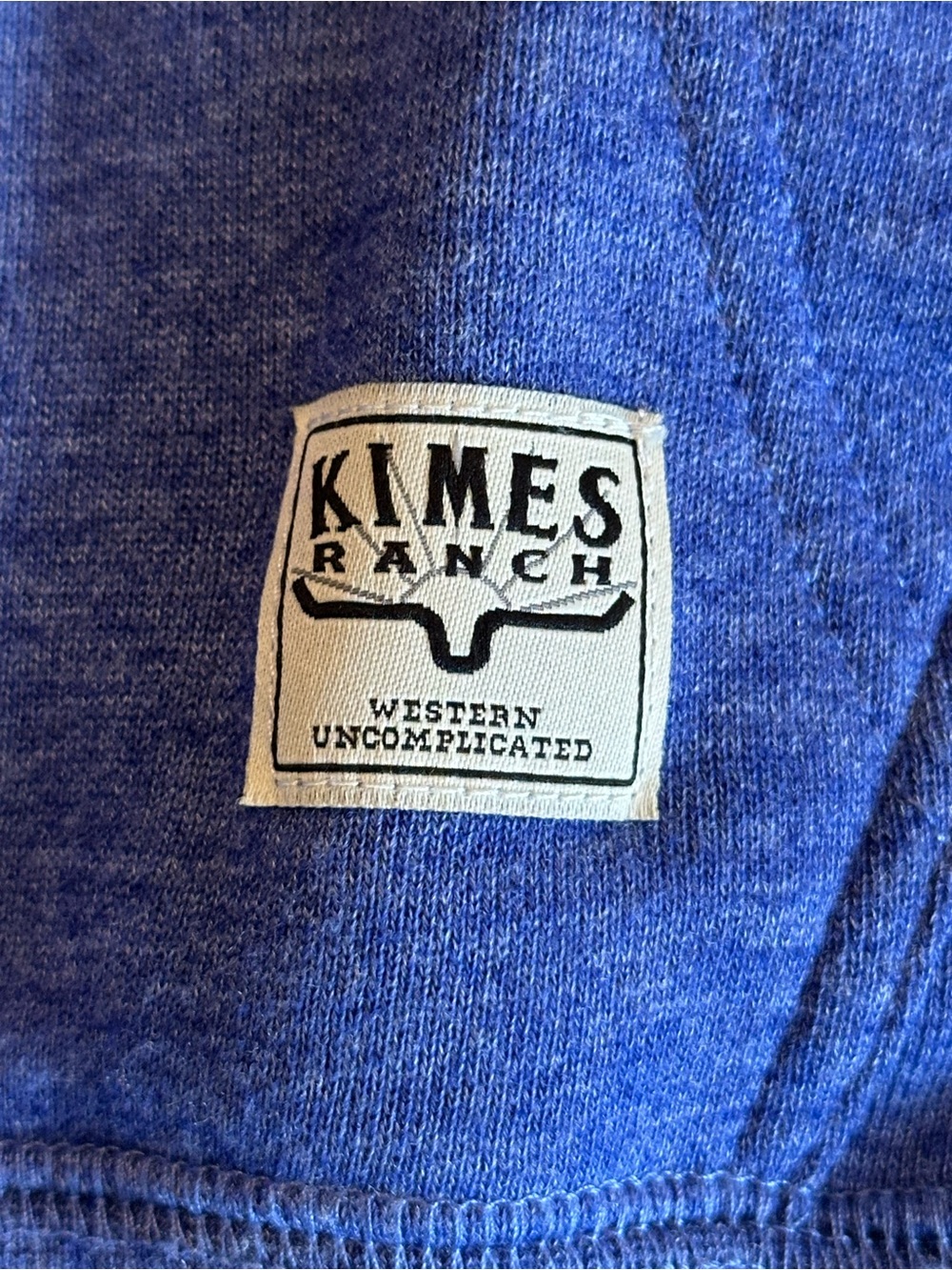 Kimes Ranch |  Women's North Star Logo Hoodie Marine Blue Heather, Size XXL - Picture 5 of 9